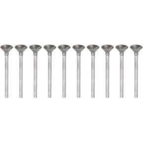 HARFINGTON 10pcs Diamond Grinding Head 6mm Dia 1/8" Shank Carving Drill Bits Spherical Head Rotary Tool for Grinding, Polishing, Engraving Jade, Jewelry, Stone, Ceramic