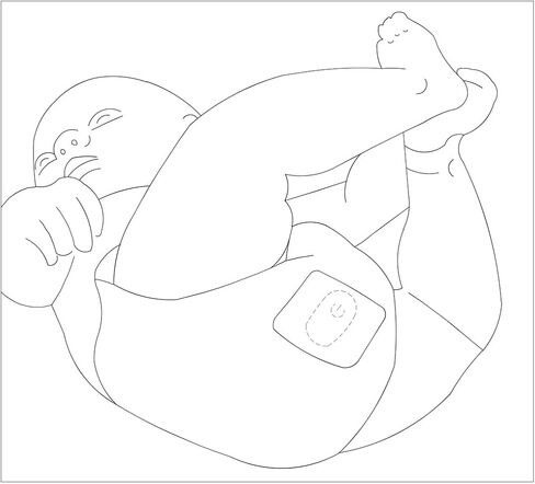 منبه للتبول اللاإرادي، منبه للتبول في السرير مع صوت للأطفال والكبار، صغير الحجم ومحمول على سطح الحفاضات، سمك 8 مم (مقاوم للماء بدون ملامسة) in Kuwait