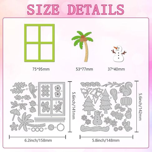 4 Styles Label Shaker Cutting Dies Card Borders Stitch Die Cut Carbon Steel Die Cuts Stencils Card Making Scrapbooking Embossing Template Dies for DIY Paper Craft Albums Birthday Gift Decor in Kuwait