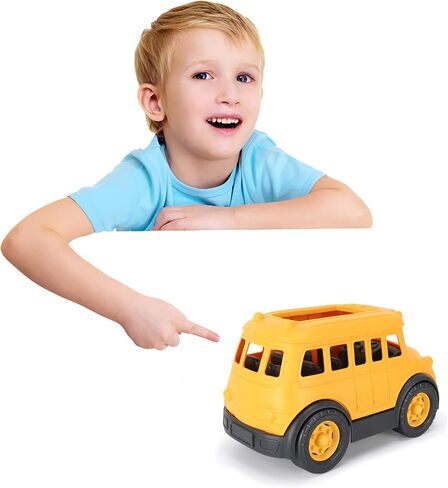 Liberty Imports Big Yellow School Bus Toy for Toddlers, Plastic Vehicle Truck for Kids Boys Girls Imaginary Play in Saudi Arabia