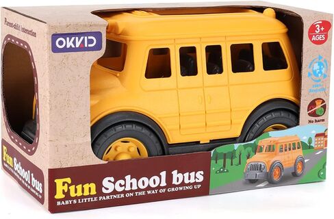Liberty Imports Big Yellow School Bus Toy for Toddlers, Plastic Vehicle Truck for Kids Boys Girls Imaginary Play in Saudi Arabia
