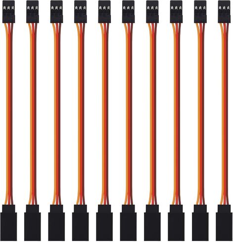 ACEIRMC 10pcs 3-Pin 30cm Servo Extension Cable Cord Female to Male Lead Wire Connector JR for RC Car Airplanes Remote Control in Saudi Arabia