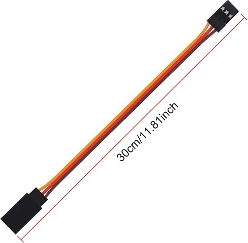 ACEIRMC 10pcs 3-Pin 30cm Servo Extension Cable Cord Female to Male Lead Wire Connector JR for RC Car Airplanes Remote Control in Saudi Arabia
