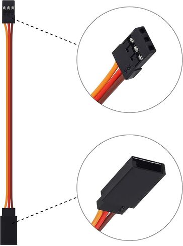 ACEIRMC 10pcs 3-Pin 30cm Servo Extension Cable Cord Female to Male Lead Wire Connector JR for RC Car Airplanes Remote Control in Saudi Arabia