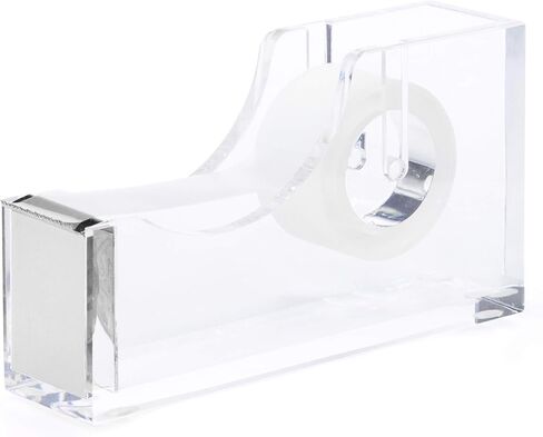 حزمة لوسيت أكريليك فضي | دباسة ممتازة، وموزع شريط، ومقص، ومزيل دبابيس، ومجموعة هدايا مسطرة | كلير قرطاسية واكسسوارات مكتبية | سلع مكتبية حديثة وراقية وأنيقة وفاخرة in Kuwait