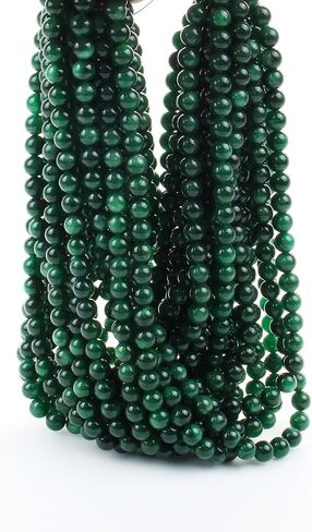 Zhe Ying Natural Green Jade Energy Stone Beads, Round Semi-Precious Healing Crystal Beads for Jewelry Making DIY Bracelet (Green Jade 10-10.5mm) in Saudi Arabia