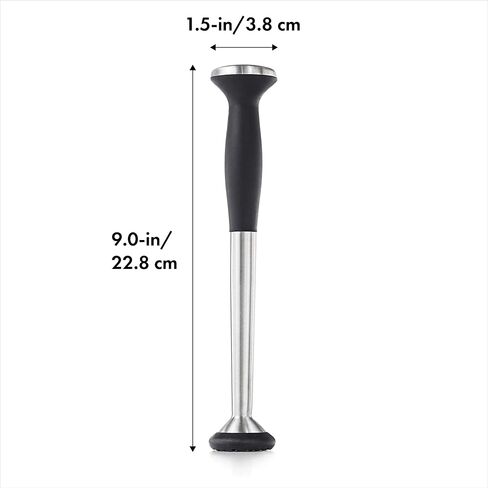 OXO SteeL Muddler with Non-Scratch Nylon Head and Soft Non-Slip Grip, Silver, 9-Inch in Saudi Arabia
