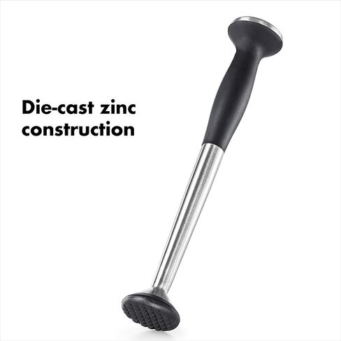 OXO SteeL Muddler with Non-Scratch Nylon Head and Soft Non-Slip Grip, Silver, 9-Inch in Saudi Arabia