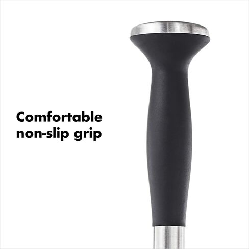OXO SteeL Muddler with Non-Scratch Nylon Head and Soft Non-Slip Grip, Silver, 9-Inch in Saudi Arabia