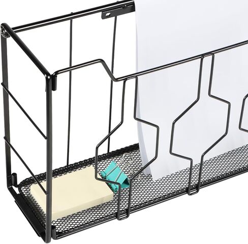 KEEGH Hanging Wall File Organizer Wall Mount File Folder 3 Pockets Wall Paper Organizer Mail Organizer Metal Wall Magazine Rack with Hooks in Saudi Arabia