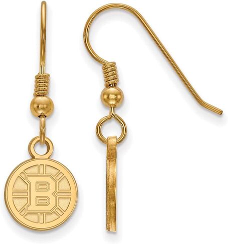 Boston Bruins Extra Small (3/8 Inch) Dangle Earrings Wire (Gold Plated) in Saudi Arabia