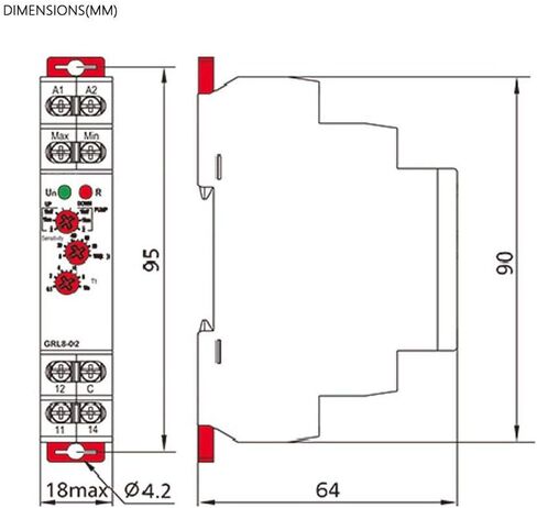 Liquid Level Controller,GRL8-01 Liquid Level Control Relay Water Level Controller 10A (AC/DC 24V-240V) Water Level Switch 10a Controller dc Water Level Controller Power Consumption Controller in Saudi Arabia