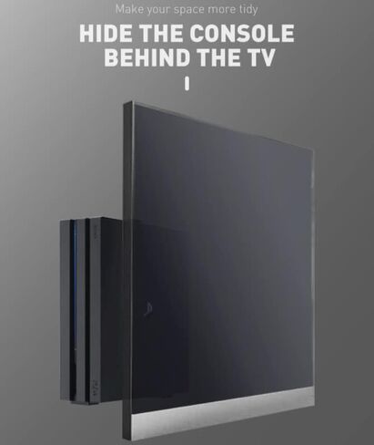 حامل جداري لوحدة تحكم PS4 بلاي ستيشن 4 بالقرب من التلفزيون أو خلفه، موفر للمساحة، سهل التركيب حامل حائط PS4 in Kuwait