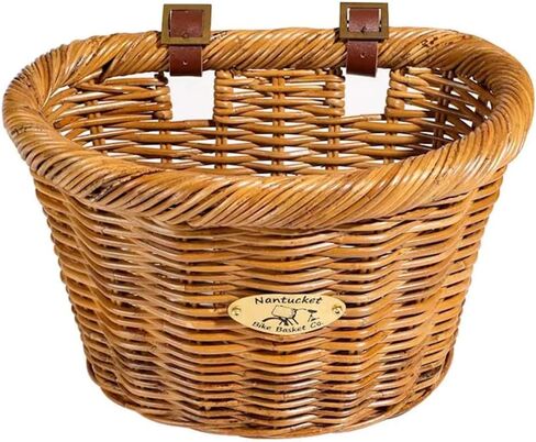 Nantucket Bicycle Basket Co. Cruiser Adult D-shape Basket, Honey in Saudi Arabia