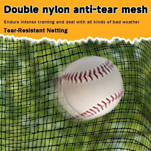 Doublehorse L Screen Baseball for Batting Cage, Portable L Screen Pitchback Net, Protective Pitching Screen Net, Baseball and Softball Safety Pitcher's Screen 7x7ft in Kuwait