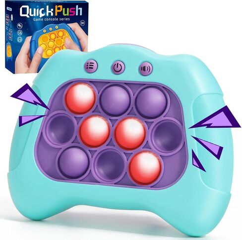 لعبة AOTIBO Fast Push Pop Game It Light Up Fidget Toys للأطفال البالغين، لعبة محمولة للأطفال من سن 6 إلى 12 عامًا، لعبة الضغط على الفقاعات السريعة، ألعاب السفر هدايا عيد الميلاد للأولاد والبنات من سن 8 إلى 12 عامًا (وردي) in Saudi Arabia