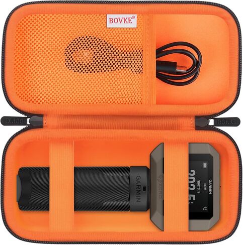 حقيبة حمل BOVKE متوافقة مع جهاز Garmin Xero C1 Pro Compact Chronograph لتصوير المدى، حقيبة تخزين للسفر Garmin Xero C1 Pro مع مساحة إضافية لكابلات الشحن، بنك الطاقة، أسود in Saudi Arabia