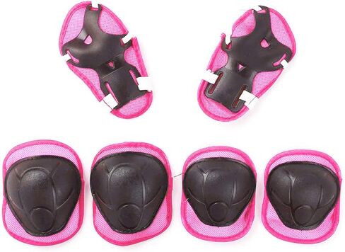 Yosoo Skateboard Protective Gear, Kids Protective Gear for Roller Skates, 7pcs Kids Protective Gear with Adjustable Helmet Knee Pads Elbow Pads Wrist Pads for Roller Skates in Saudi Arabia