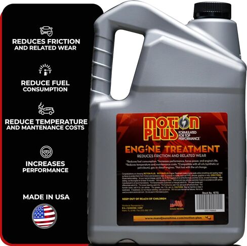 Engine Treatment Motion Plus/Metal Treatment/Super Lubricant/Heavy Duty/Anti Friction/Engine Metal Treatment/Lube/EP/Automotive/Cars / 1 Gallon U.S in Saudi Arabia