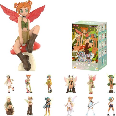 شخصيات سلسلة POP MART Peach Riot Punk Fairy، شخصيات صندوق أعمى Peach Riot، تصميم عشوائي، ألعاب قابلة للتجميع، ديكورات منزلية، هدايا عيد ميلاد للعطلات للفتيات والفتيان، صندوق واحد in Saudi Arabia