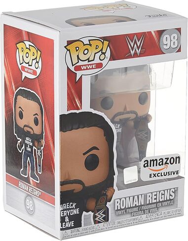Funko POP WWE: Roman Reigns with Title، حطام الجميع واترك، شخصية فينيل حصرية من أمازون، متعددة الألوان، (57309) in Saudi Arabia