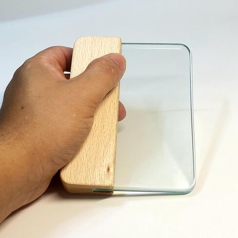 CREASKING Glass Slicker for Burnishing Leather with Walnut Handle, Glass Burnisher Professional Block Smoothing Tool in Saudi Arabia
