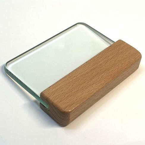 CREASKING Glass Slicker for Burnishing Leather with Walnut Handle, Glass Burnisher Professional Block Smoothing Tool in Saudi Arabia