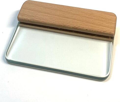 CREASKING Glass Slicker for Burnishing Leather with Walnut Handle, Glass Burnisher Professional Block Smoothing Tool in Saudi Arabia