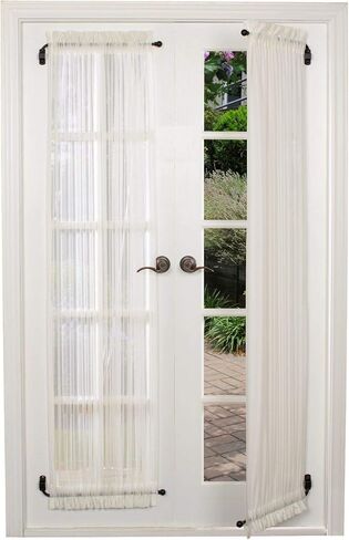 Versailles Home Fashions 1/2in Swing Arm with Ball Finial (Pair) Curtain Rod, 24-38in, Black in Kuwait