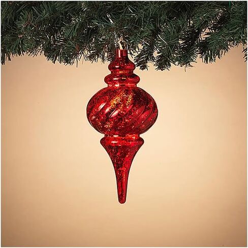 Gerson International Electric Lighted Red PVC Finial with 10 UL Clear Lights, 10.25-inch Height, Indoor and Outdoor Décor in Kuwait