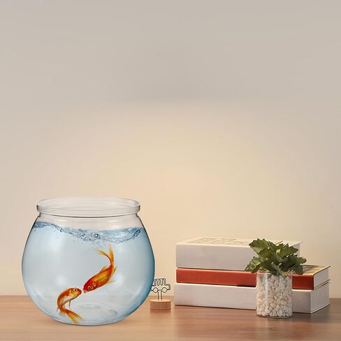 Ipetboom 3pcs أطباق الأسماك البلاستيكية الشفافة الصغيرة خزان الأسماك البلاستيكية شاتيربروف حوض السمك الصغير حوض السمك البلاستيكي الشفاف المستدير لحوض السمك بيتا سمكة ذهبية حلوى حفل زفاف لصالح سطح المكتب in Saudi Arabia