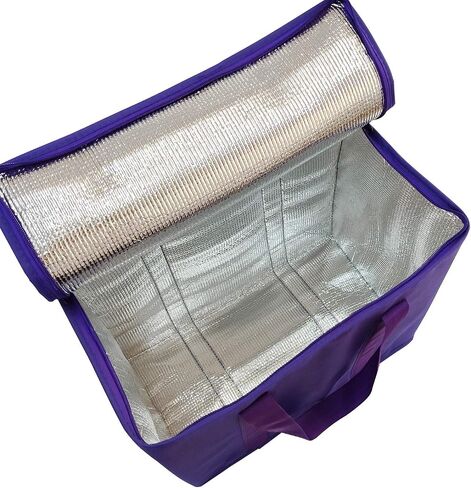 Yalin Set of 2 Large Insulated Collapsible Cooler Bags with Durable Dual Zipper Closure,Reusable Grocery Shopping Bags Keep Food Hot or Cold,Ideal for Instacart,Grocery Transport in Saudi Arabia