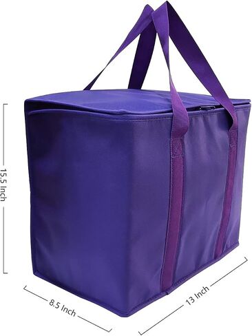 Yalin Set of 2 Large Insulated Collapsible Cooler Bags with Durable Dual Zipper Closure,Reusable Grocery Shopping Bags Keep Food Hot or Cold,Ideal for Instacart,Grocery Transport in Saudi Arabia