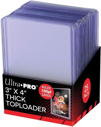 Ultra Pro 3" X 4" Super Thick 100PT Toploader 25ct in Saudi Arabia