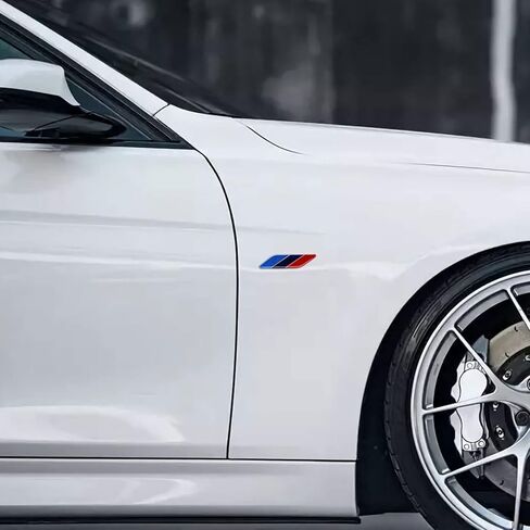 2 قطعة سيارة ثلاثي الألوان الحاجز شعار شارة ملصق لاصق لامع ورائع لسيارات BMW 1 2 3 4 5 6 7 سلسلة X1 X2 X3 X4 X5 X6 X7 M3 M5 Z4 in Kuwait