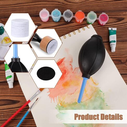 Briartw Mini Round Ink Blending Tool with Foams Replacement Refill Sponge Domed Foam Set 1 Tool and 12 Foams Scrapbooking Painting Drawing Art Supplies Handle Ink Tools Embossing Stencils in Saudi Arabia