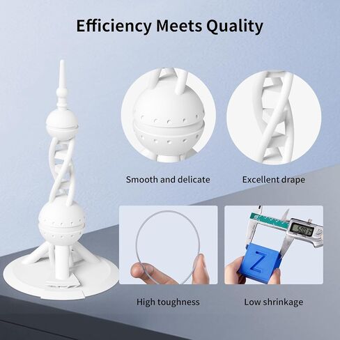 ANYCUBIC خيوط طابعة ثلاثية الأبعاد عالية السرعة 1.75 مم، طباعة أسرع بما يصل إلى 10 مرات، خيوط PLA سريعة بجودة طباعة عالية، دقة الأبعاد +/- 0.02 مم، طباعة مع معظم طابعات FDM ثلاثية الأبعاد، بكرة 1 كجم، رمادي in Kuwait