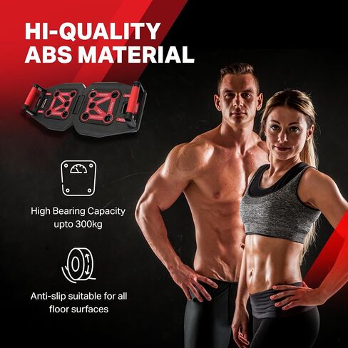 Push Up Board Portable Multi-Function Foldable 9 in 1 Push Up and Resistance Bands Push up Handles for Floor Professional Push Up Strength Training Equipment in Saudi Arabia