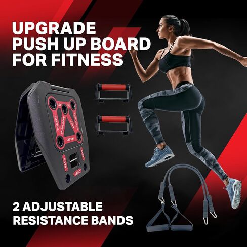 Push Up Board Portable Multi-Function Foldable 9 in 1 Push Up and Resistance Bands Push up Handles for Floor Professional Push Up Strength Training Equipment in Saudi Arabia
