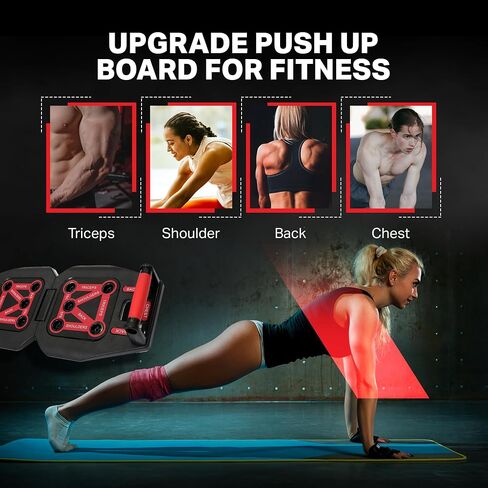 Push Up Board Portable Multi-Function Foldable 9 in 1 Push Up and Resistance Bands Push up Handles for Floor Professional Push Up Strength Training Equipment in Saudi Arabia
