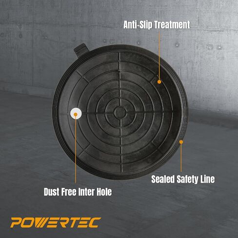 أكواب شفط كهربائية شديدة التحمل مقاس 8 بوصات من POWERTEC بسعة تحميل 242 رطلاً، قطعة واحدة، رافع أكواب شفط فراغ محمول لرفع البلاط الكبير والجرانيت والرخام وإزالة الزجاج الأمامي (71884) in Kuwait