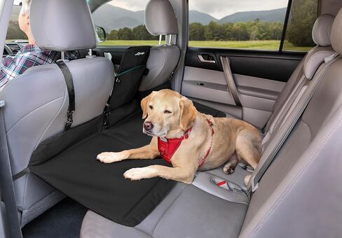 Kurgo Dog Backseat Bridge Car Extender, Seat Bridge for Dogs, Padded Pet Car Barrier, Reversible, Water Resistant, Universal Fit, Cup Holder & Pocket, Up to 100 lbs in Saudi Arabia