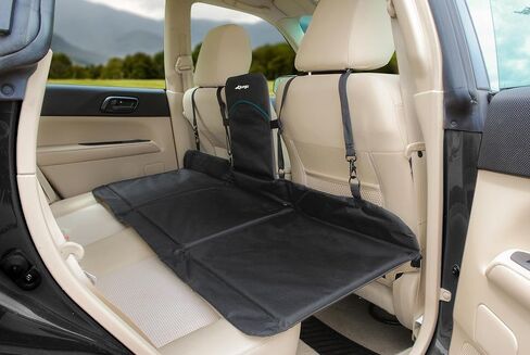 Kurgo Dog Backseat Bridge Car Extender, Seat Bridge for Dogs, Padded Pet Car Barrier, Reversible, Water Resistant, Universal Fit, Cup Holder & Pocket, Up to 100 lbs in Saudi Arabia