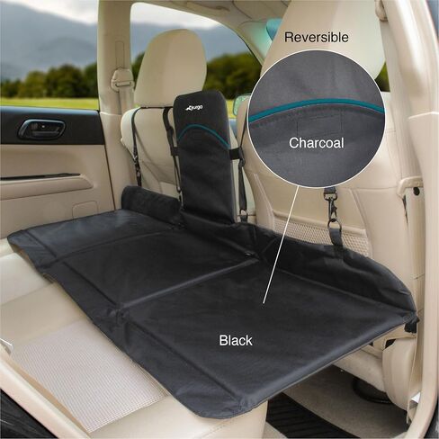 Kurgo Dog Backseat Bridge Car Extender, Seat Bridge for Dogs, Padded Pet Car Barrier, Reversible, Water Resistant, Universal Fit, Cup Holder & Pocket, Up to 100 lbs in Saudi Arabia
