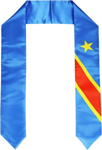 Pasksamtu علم جمهورية الكونغو الديمقراطية التخرج سرق وشاح للدراسة على متن الطلاب الدوليين في الخارج الكبار للجنسين in Kuwait