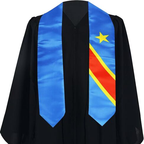 Pasksamtu علم جمهورية الكونغو الديمقراطية التخرج سرق وشاح للدراسة على متن الطلاب الدوليين في الخارج الكبار للجنسين in Kuwait