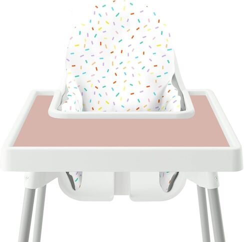 Kalovin High Chair Placemat for IKEA Antilop Baby High Chair, Silicone Placemats, High Chair Tray Finger Foods Placemat for Babies, Toddlers (Blush) in Saudi Arabia