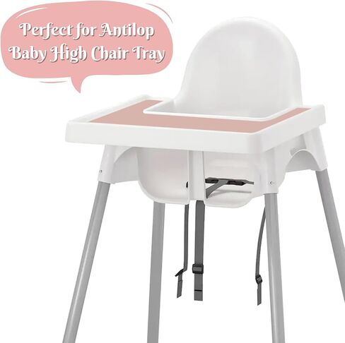 Kalovin High Chair Placemat for IKEA Antilop Baby High Chair, Silicone Placemats, High Chair Tray Finger Foods Placemat for Babies, Toddlers (Blush) in Saudi Arabia
