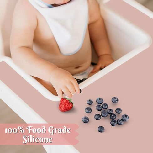 Kalovin High Chair Placemat for IKEA Antilop Baby High Chair, Silicone Placemats, High Chair Tray Finger Foods Placemat for Babies, Toddlers (Blush) in Saudi Arabia