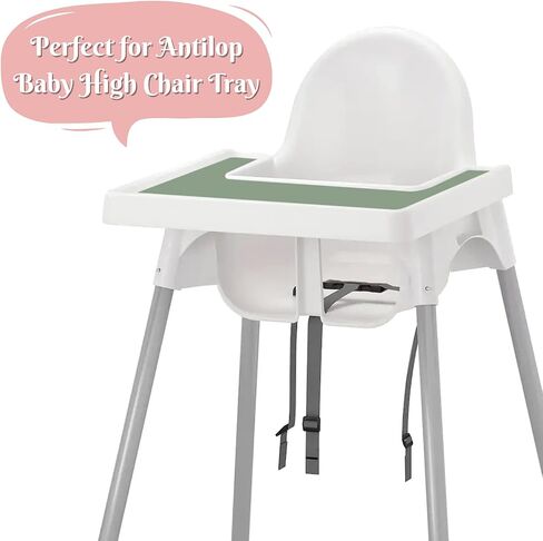 Kalovin High Chair Placemat for IKEA Antilop Baby High Chair, Silicone Placemats, High Chair Tray Finger Foods Placemat for Babies, Toddlers (Blush) in Saudi Arabia